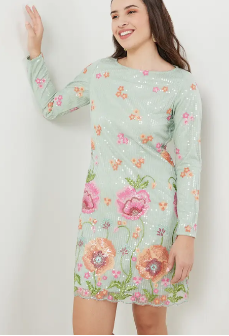 Embroidered Sequin Dress | Zealia Co | Style, Culture, Love